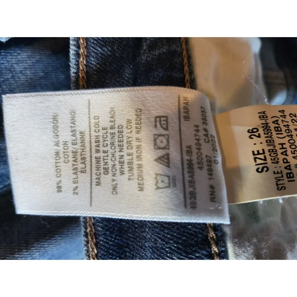 Joes Jeans 26 Womens Mid‎ Rise Skinny Leg Distressed Medium Wash Pockets